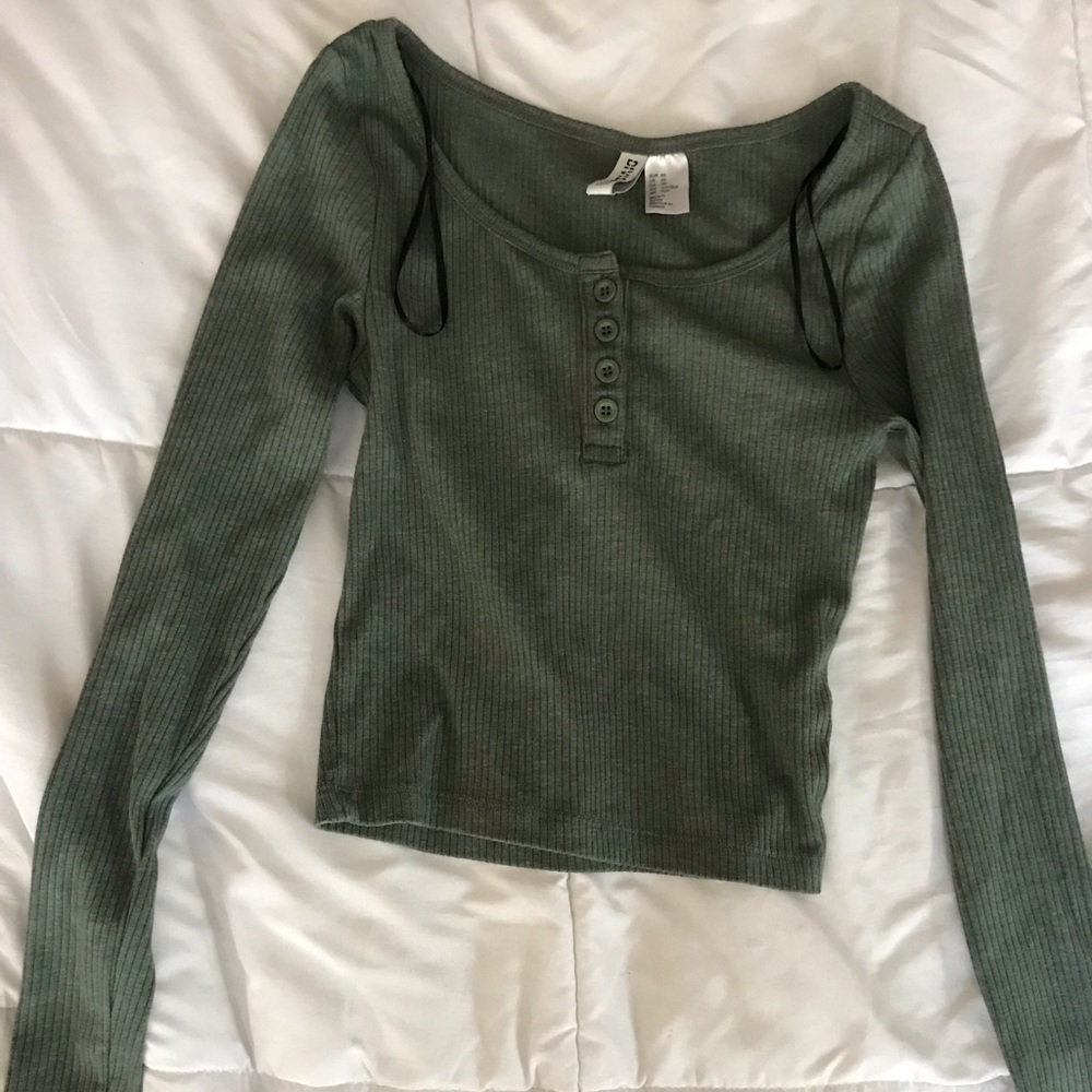Green crop top